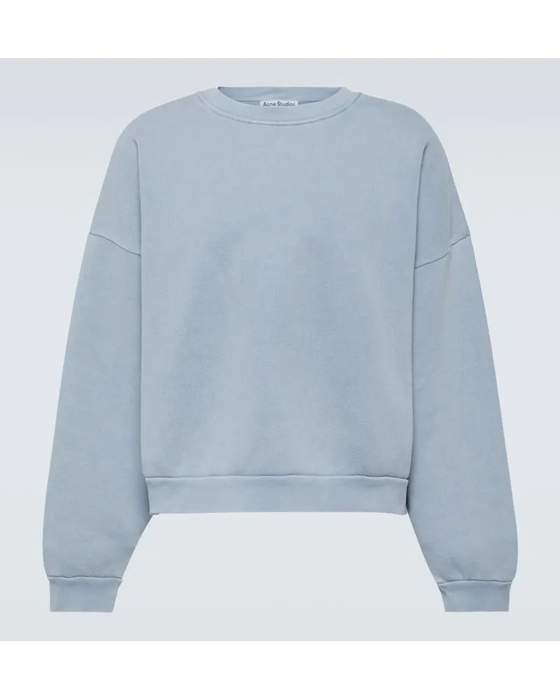 Acne Studios Sweatshirt aus Baumwoll-Jersey Blau