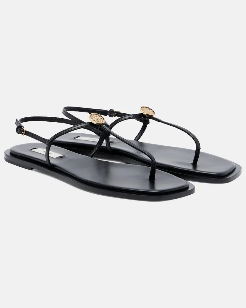 Totême Sandalen aus Leder Schwarz