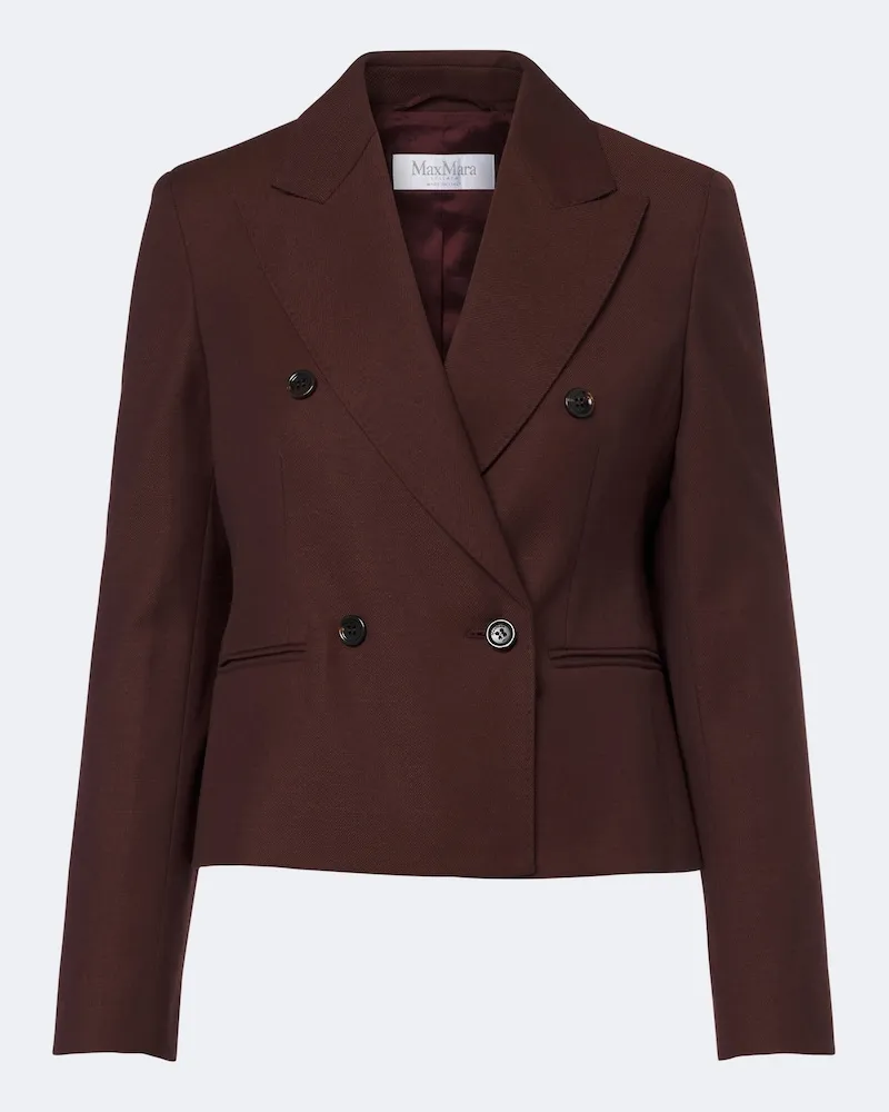 Max Mara Blazer aus Schurwolle Burgunderrot