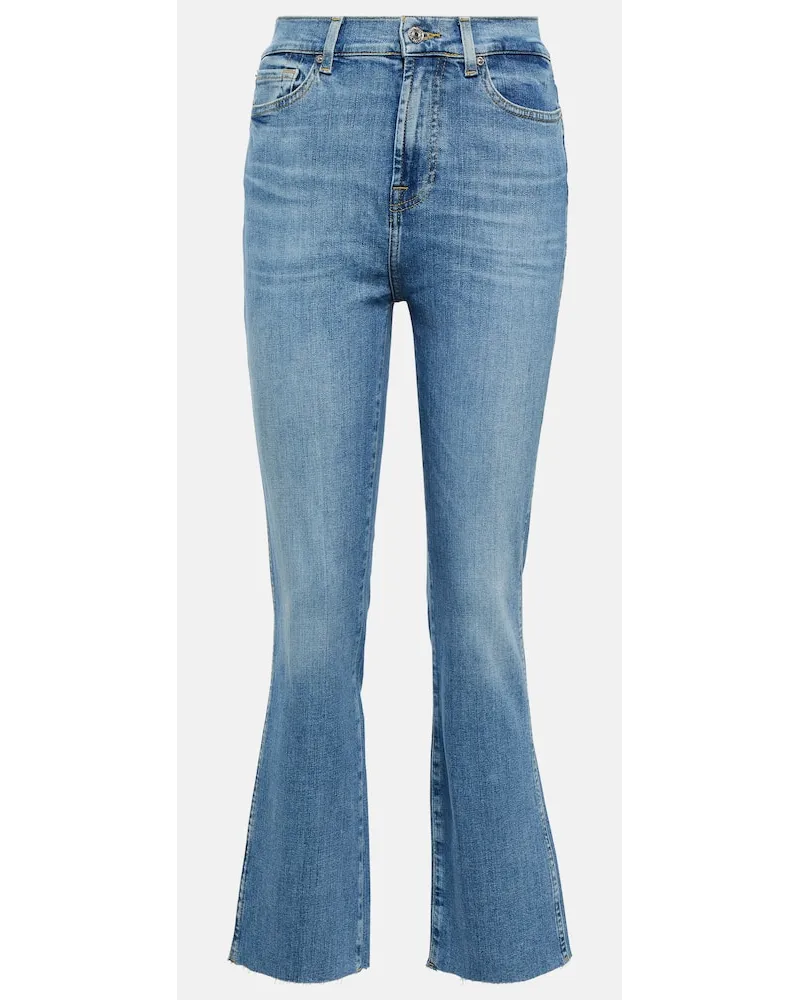 7 for all mankind High-Rise Jeans Slim Kick Blau