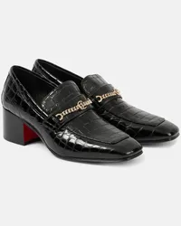 Christian Louboutin Loafers MJ Moc aus Leder Schwarz