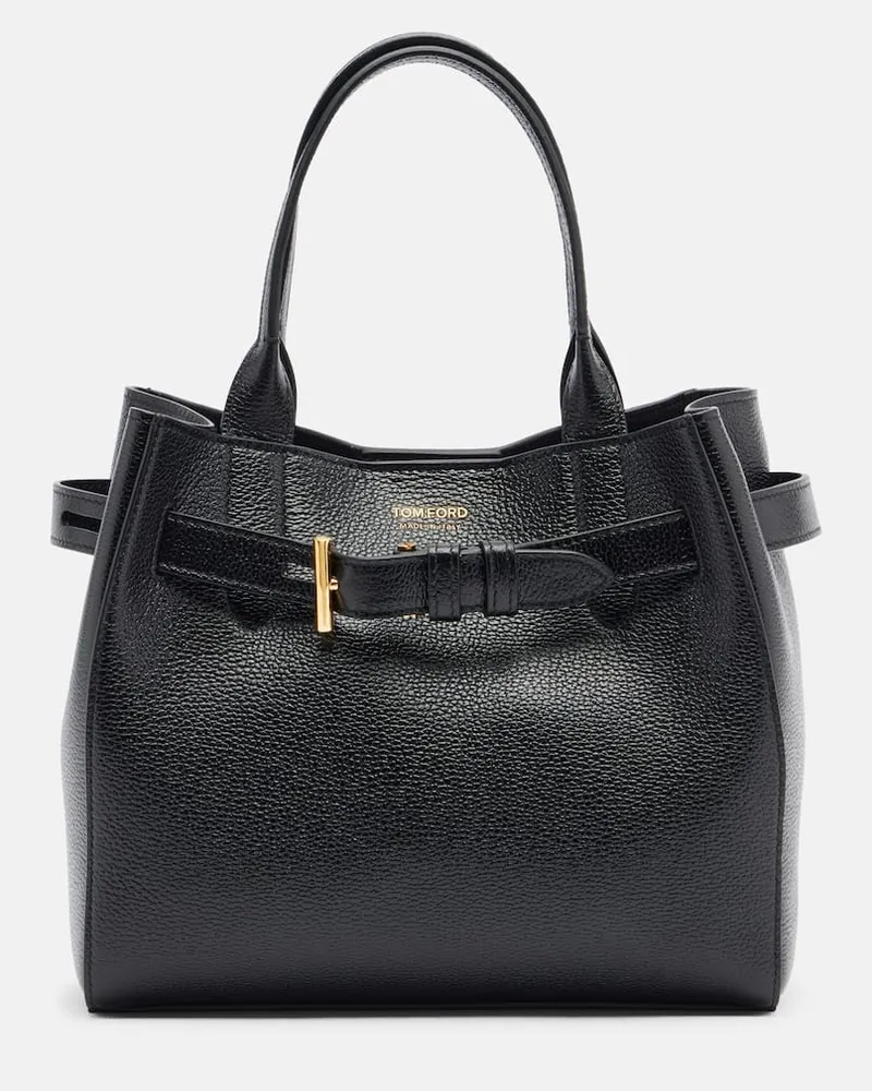 Tom Ford Tote Bag aus Leder Schwarz
