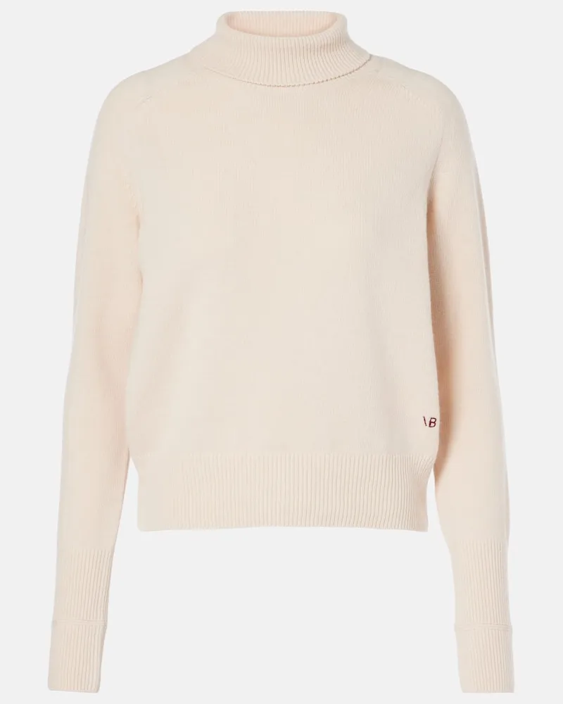 Victoria Beckham Rollkragenpullover aus Wolle Weiß