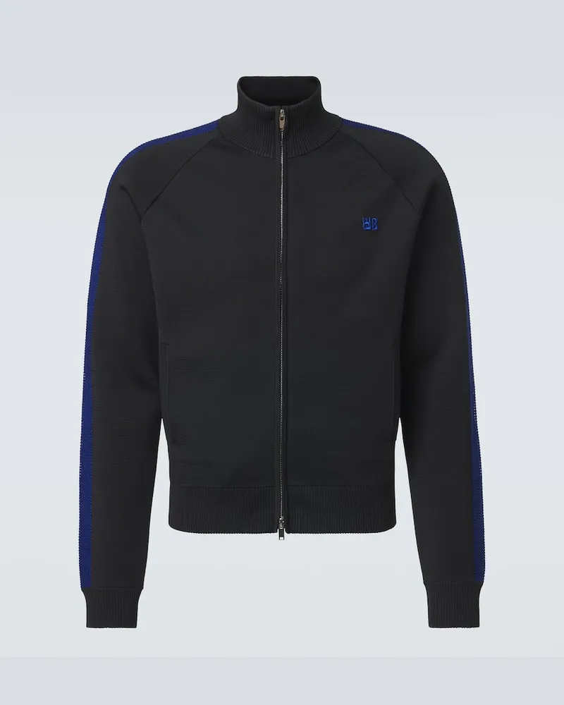 Wales Bonner Cardigan Tide mit Reißverschluss Blau