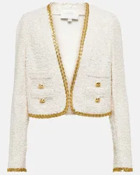 Giambattista Valli Verzierte Jacke aus Boucle Weiss