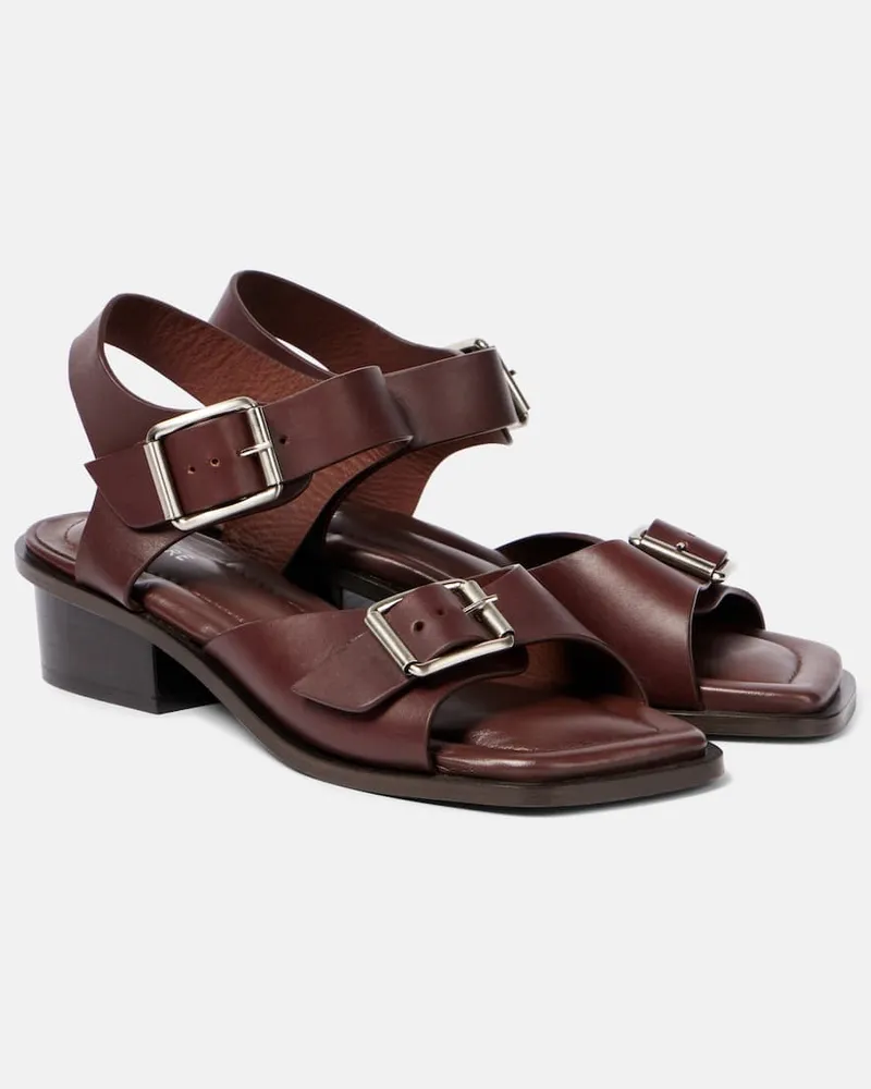 Christophe Lemaire Sandalen aus Leder Braun
