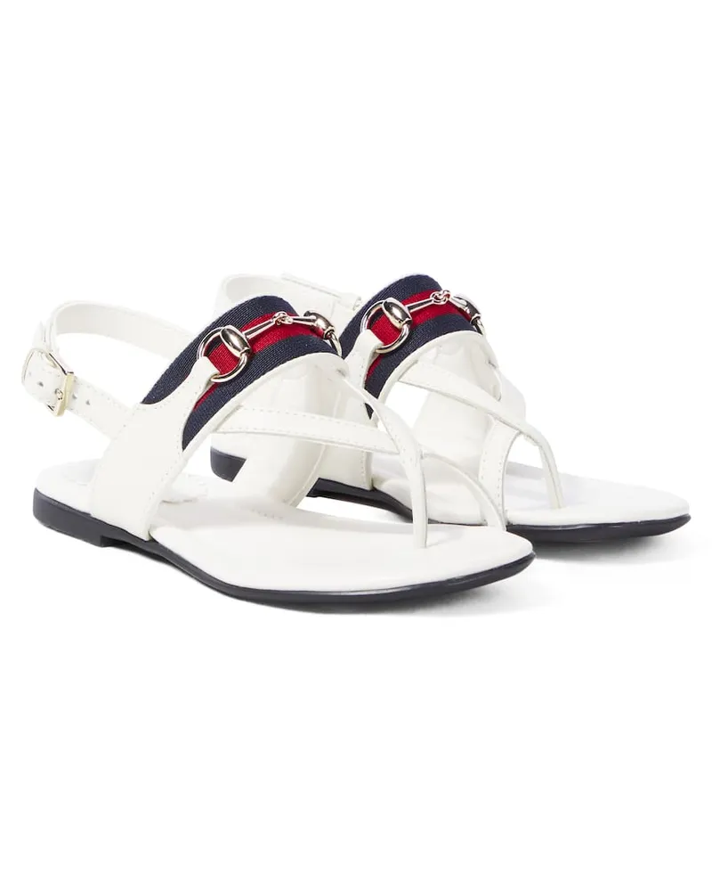 Gucci Sandalen aus Leder Weiß