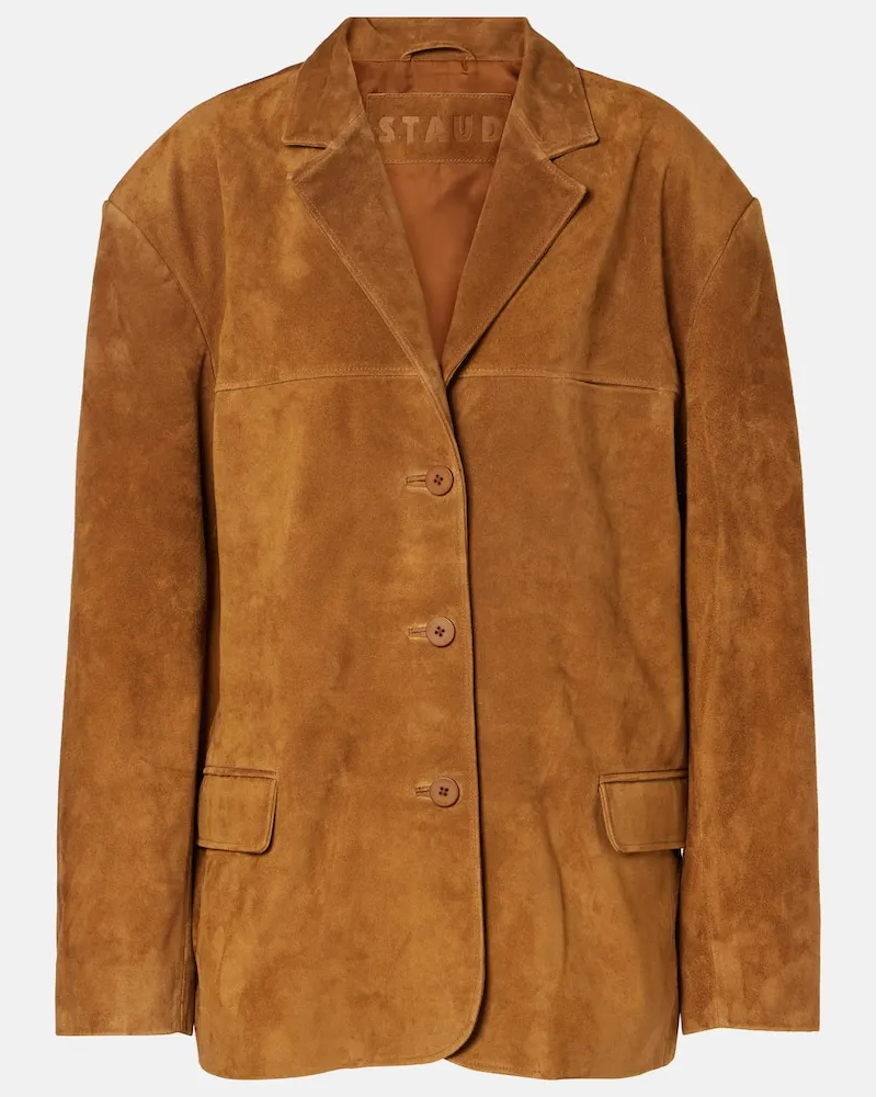 STAUD Jacke Corrine aus Veloursleder Braun