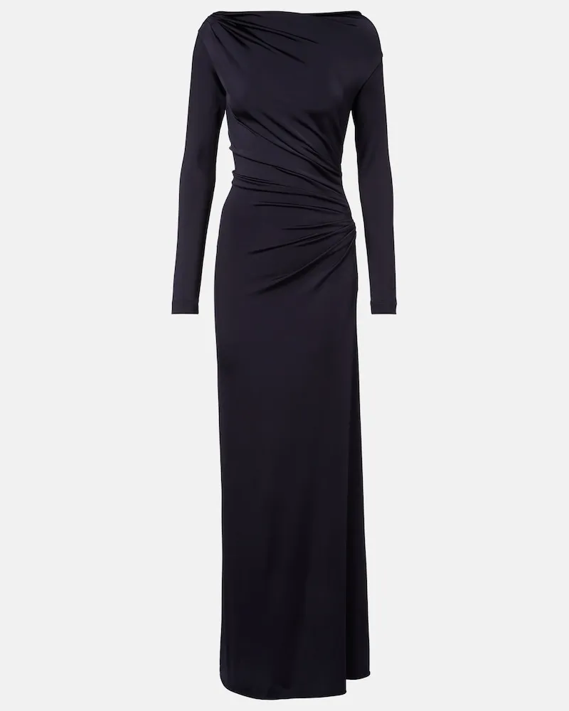 Victoria Beckham Maxikleid aus Jersey Blau