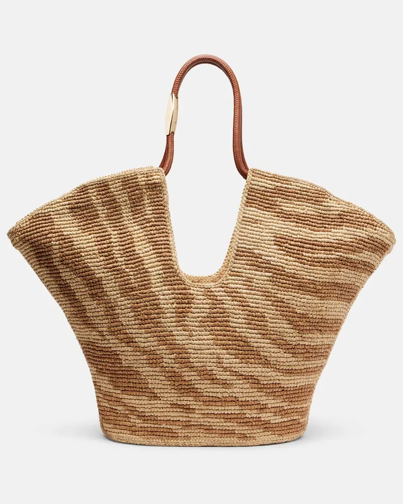 Zimmermann Tote Bag Goldentime Large aus Raffiabast Braun