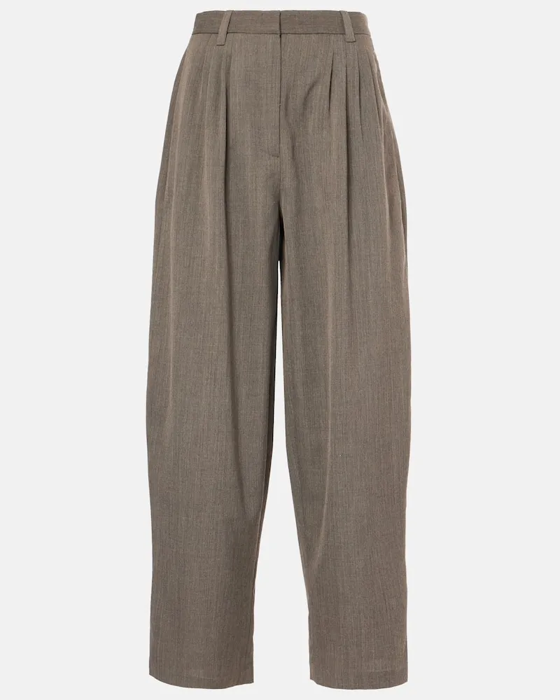 Co Hose aus einem Wollgemisch Braun