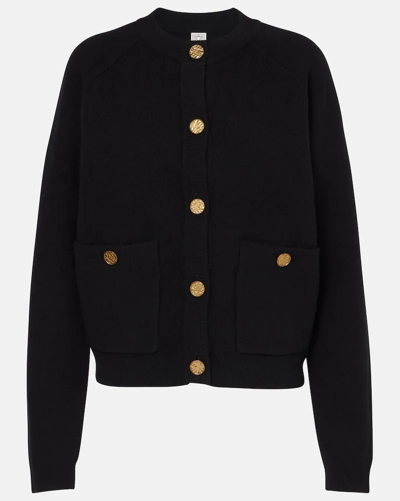 Totême Cardigan aus einem Wollgemisch Schwarz
