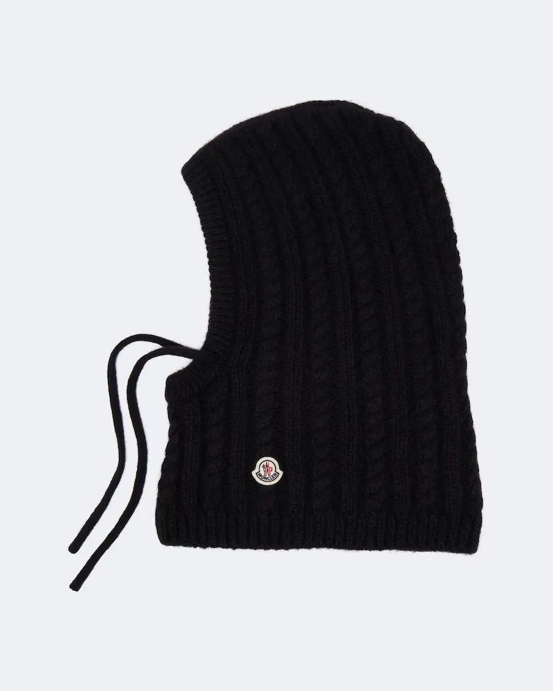 Moncler Balaclava aus Strick Schwarz