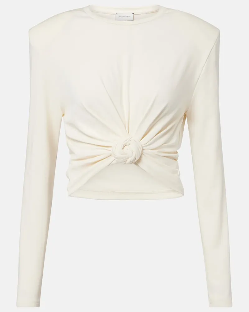 Magda Butrym Cropped-Top aus Jersey Weiß