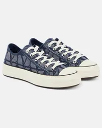 Valentino Garavani Sneakers Totaloop Toile Iconographe aus Denim Blau