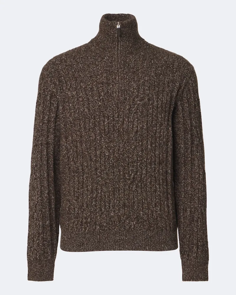 Ermenegildo Zegna Pullover aus Wolle und Kaschmir Braun