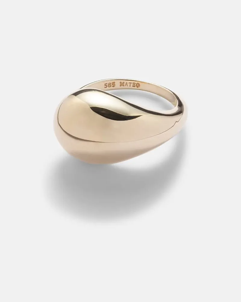 MATEO Ring Water Droplet aus 14kt Gelbgold Gold