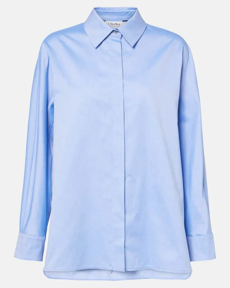 Max Mara Hemd Conero aus Baumwolle Blau