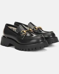 Gucci Loafers Horsebit aus Leder Schwarz