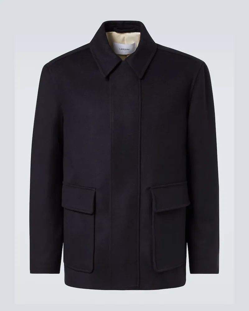 LARDINI Blouson aus Schurwolle Blau