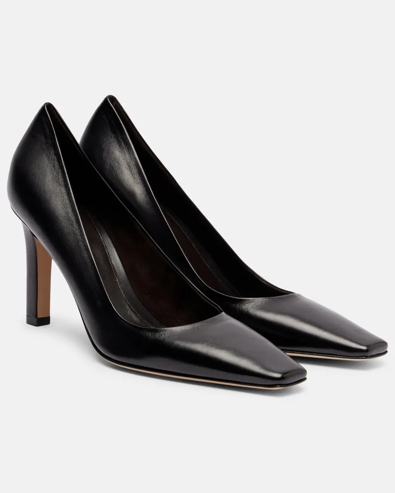 The Row Pumps Carla aus Leder Schwarz