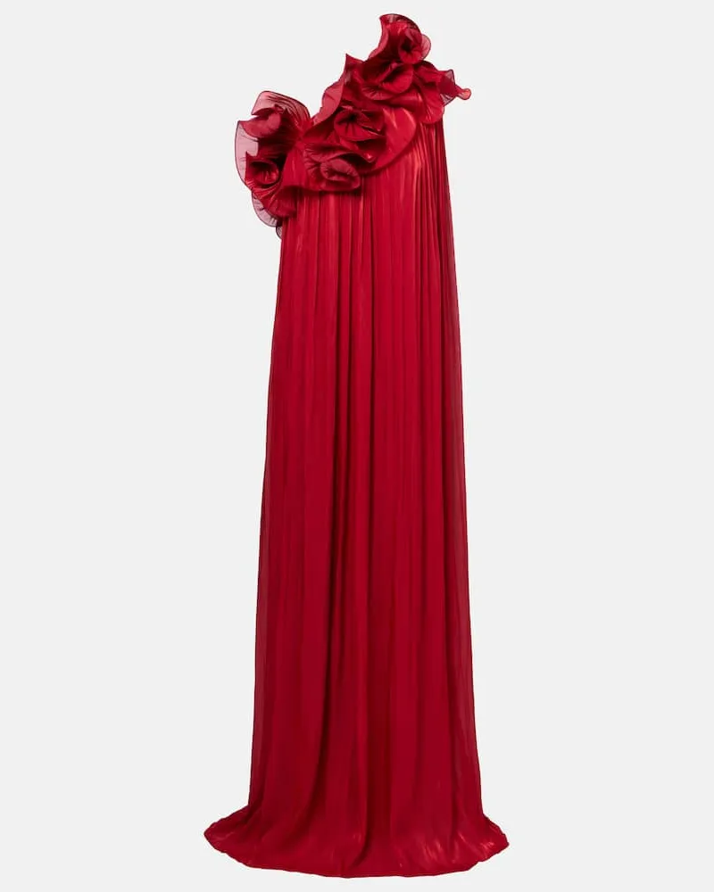 COSTARELLOS Robe Charmain aus Georgette Rot