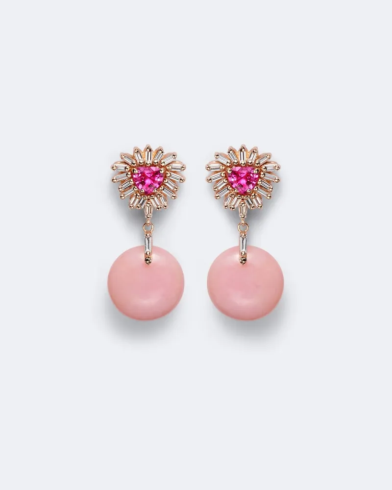 Suzanne Kalan Ohrringe aus 18kt Roségold mit Edelsteinen Rosa