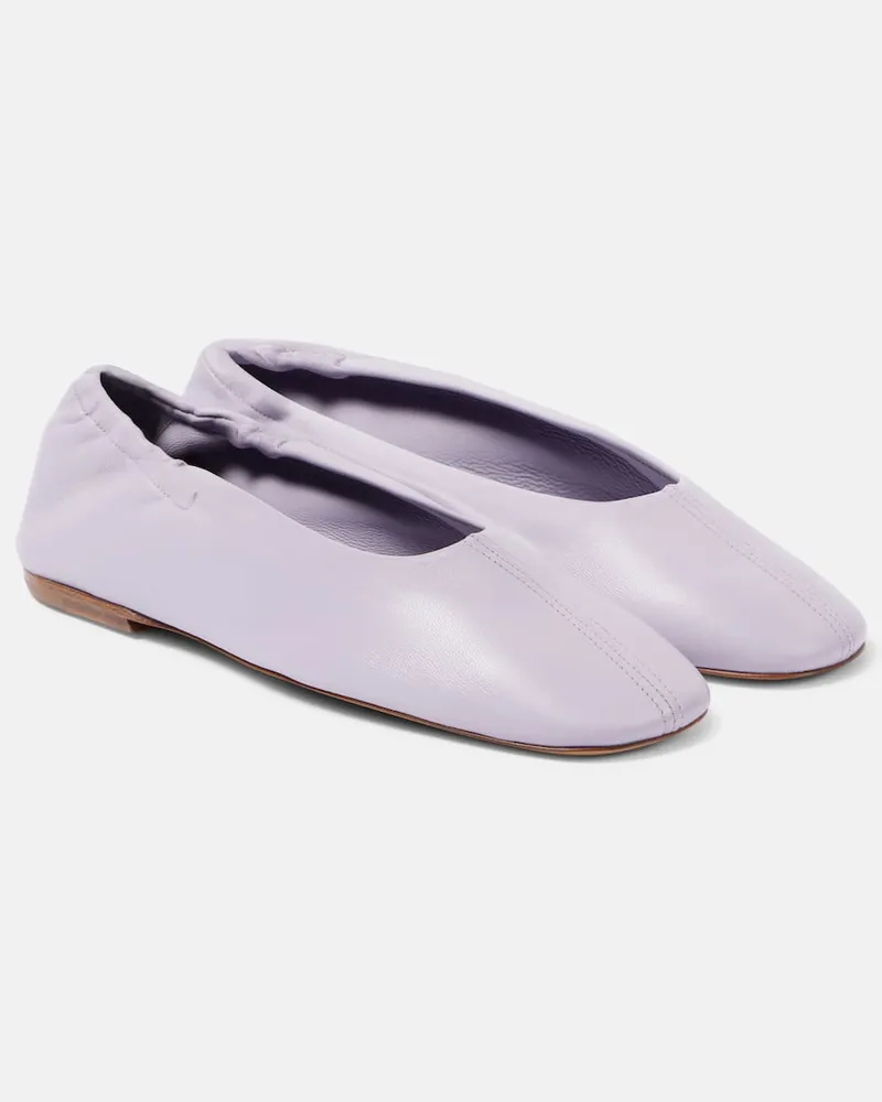 Dries van Noten Ballerinas aus Leder Violett