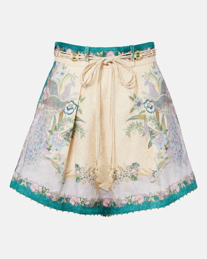 Zimmermann Shorts Indra aus Leinen Multicolor