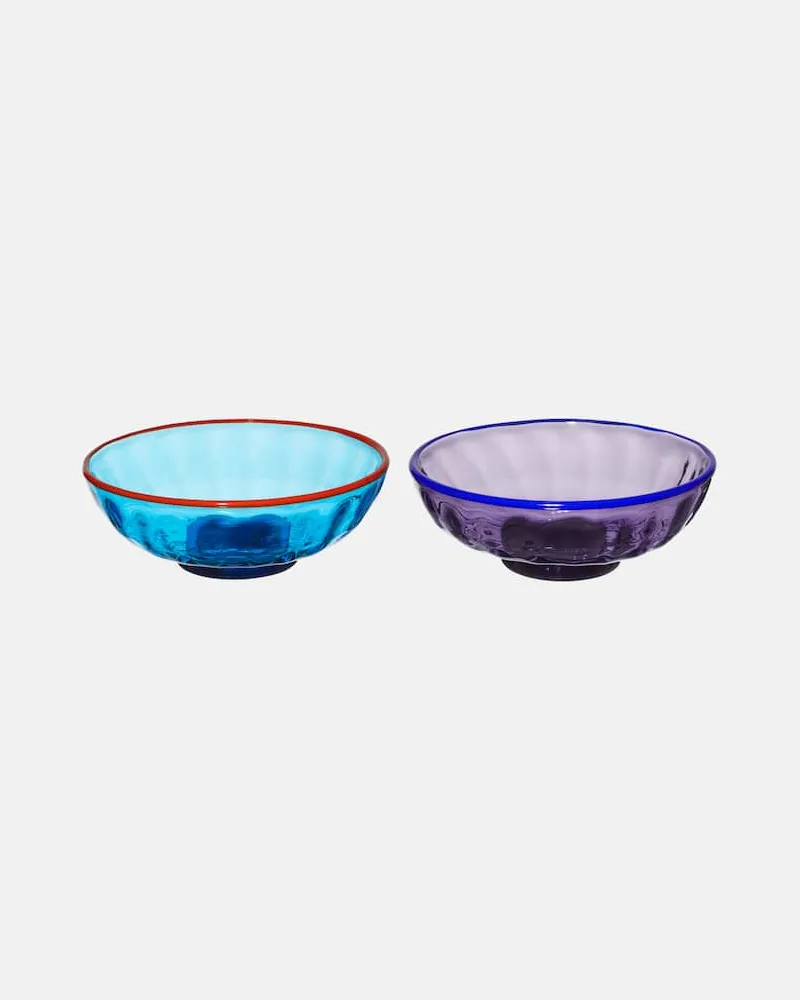 La DoubleJ Set aus zwei Snackschalen Multicolor