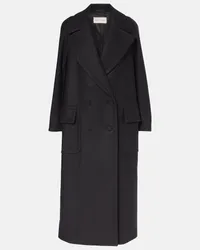 Dries van Noten Mantel aus einem Wollgemisch Schwarz