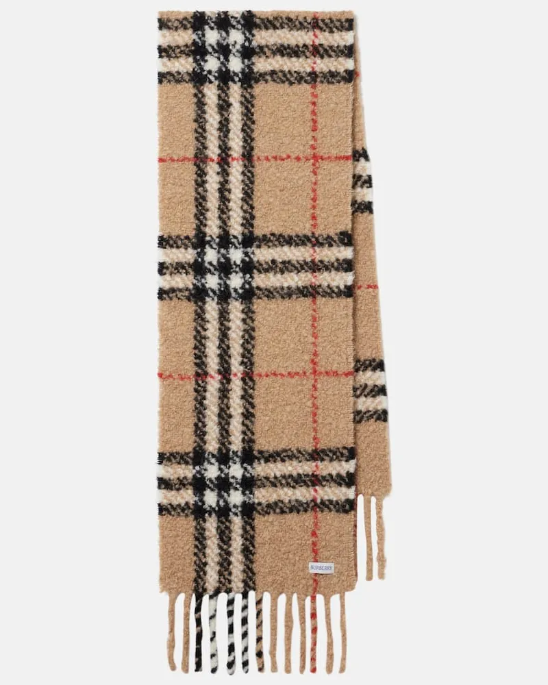 Burberry Schal Burberry Check aus einem Alpakawollgemisch Beige