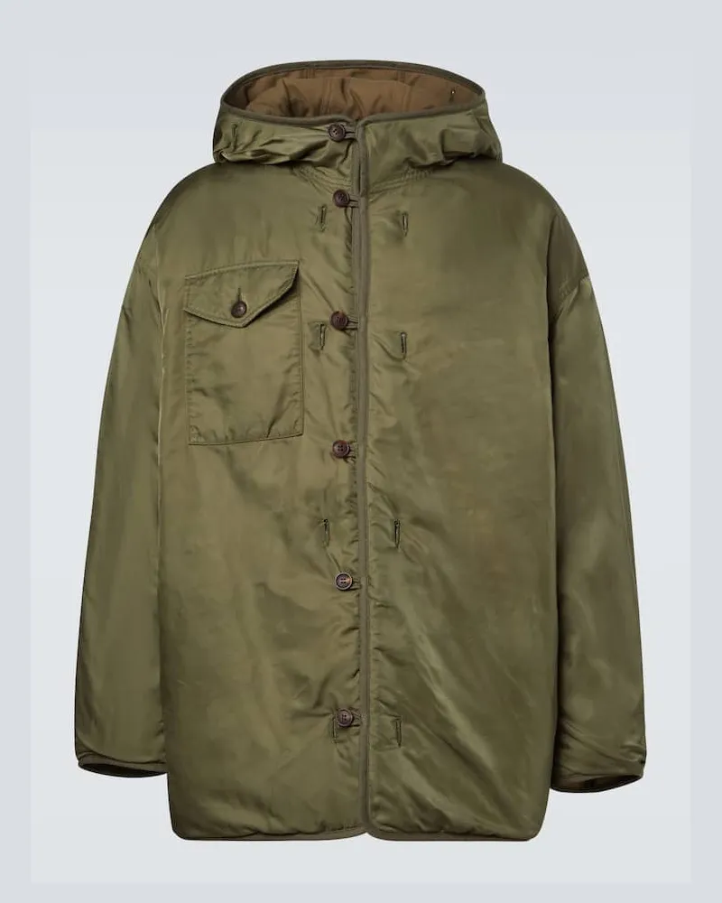 Visvim Wendbarer Daunenparka Greely Corps Grün