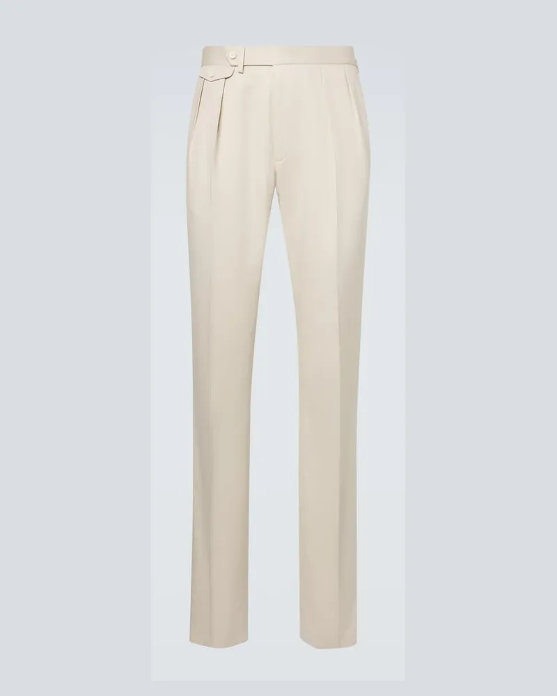 Ralph Lauren Hose Gregory aus Seide Beige