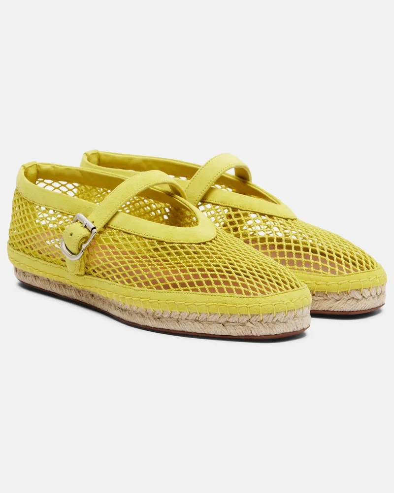 Alaïa Alaïa Espadrilles mit Velourslederbesatz Gelb