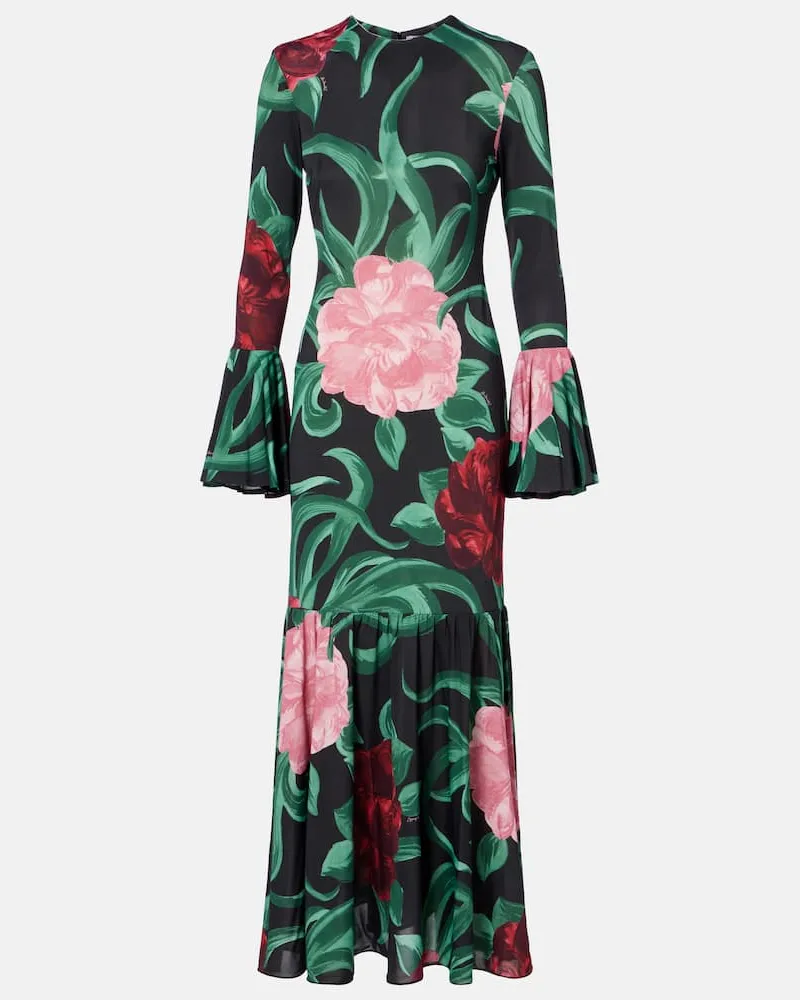 La DoubleJ Midikleid Alba aus Jersey Schwarz