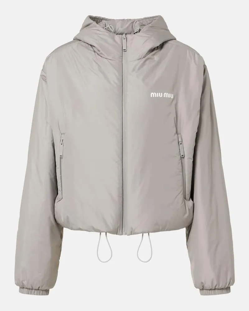 Miu Miu Wattierte Jacke Grau