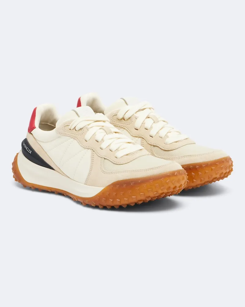 Moncler Sneakers Corso mit Veloursleder Weiß