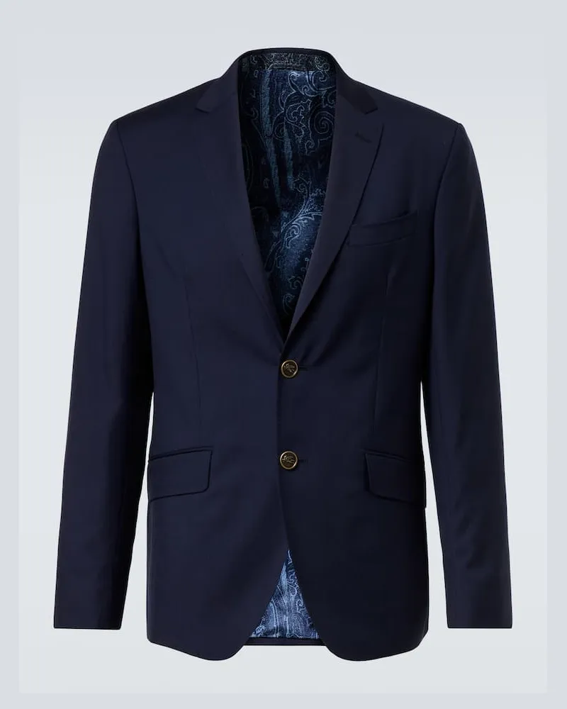 Etro Blazer aus Wolle Blau