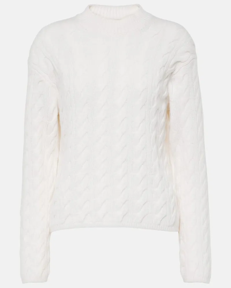 Vince Pullover aus einem Wollgemisch Weiß