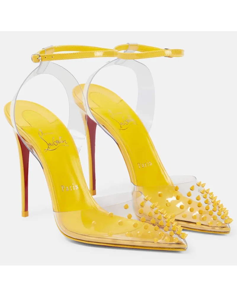 Christian Louboutin Pumps Spikoo 100 mit Lackleder Gelb