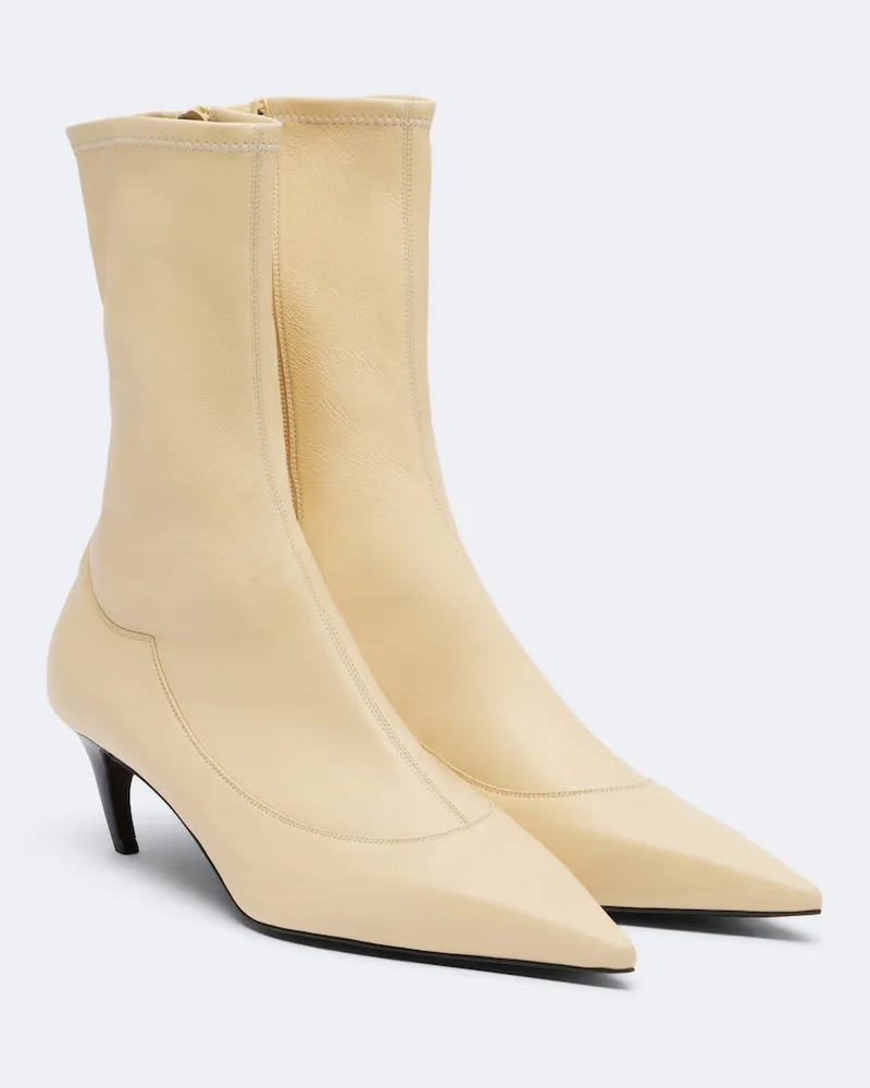 KHAITE Stiefel Valerie aus Leder Weiß