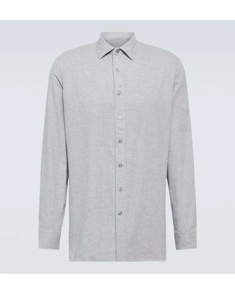 LARDINI Hemd aus Baumwolle Grau