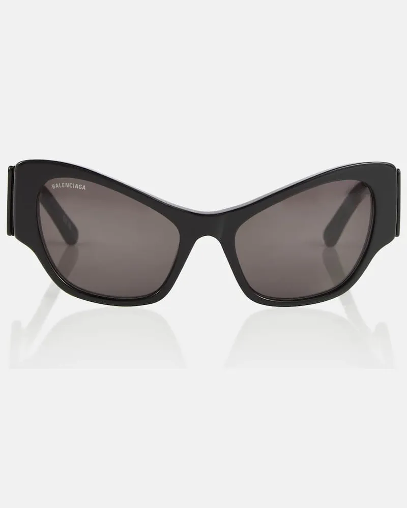 Balenciaga Eckige Sonnenbrille Schwarz