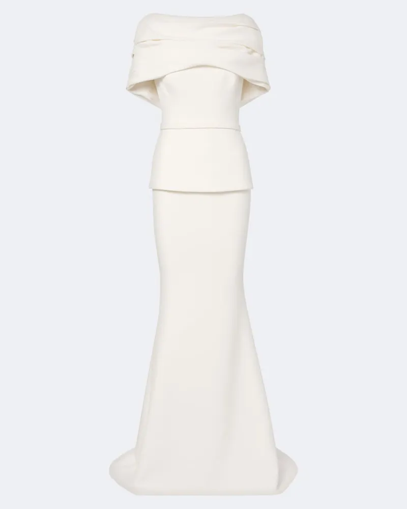 Safiyaa Robe Loura aus Crêpe Weiß