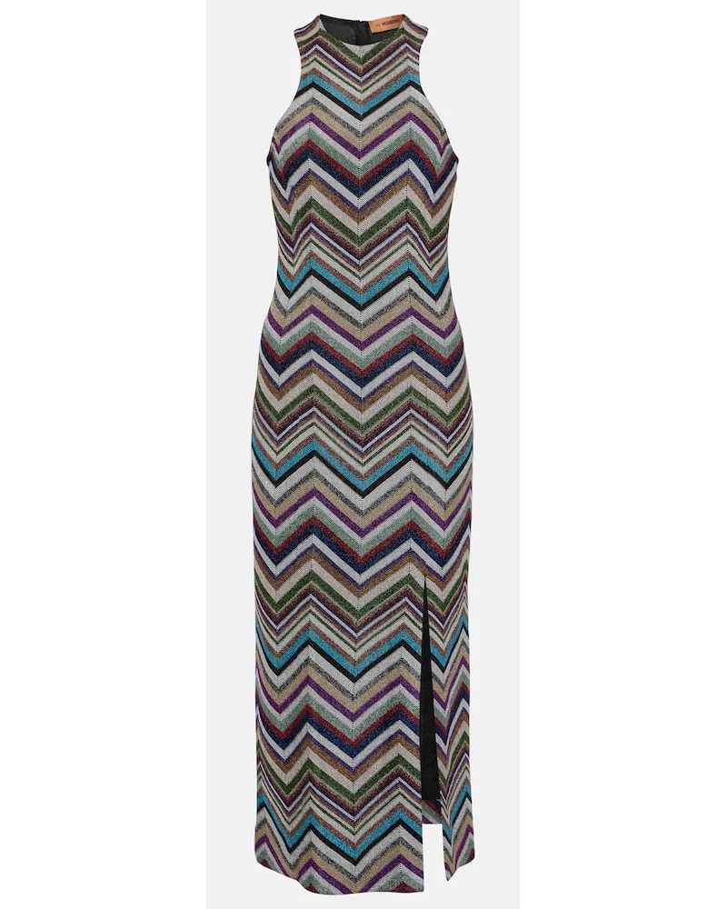 Missoni Midikleid aus Häkelstrick Multicolor