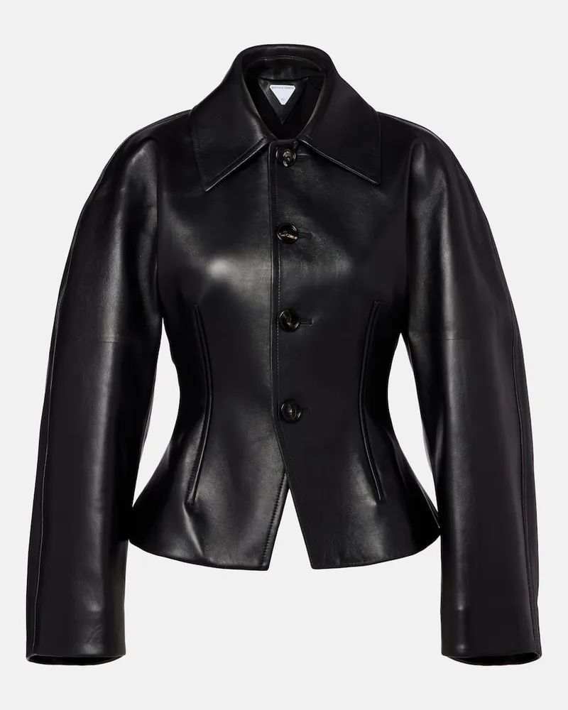 Bottega Veneta Lederjacke Schwarz