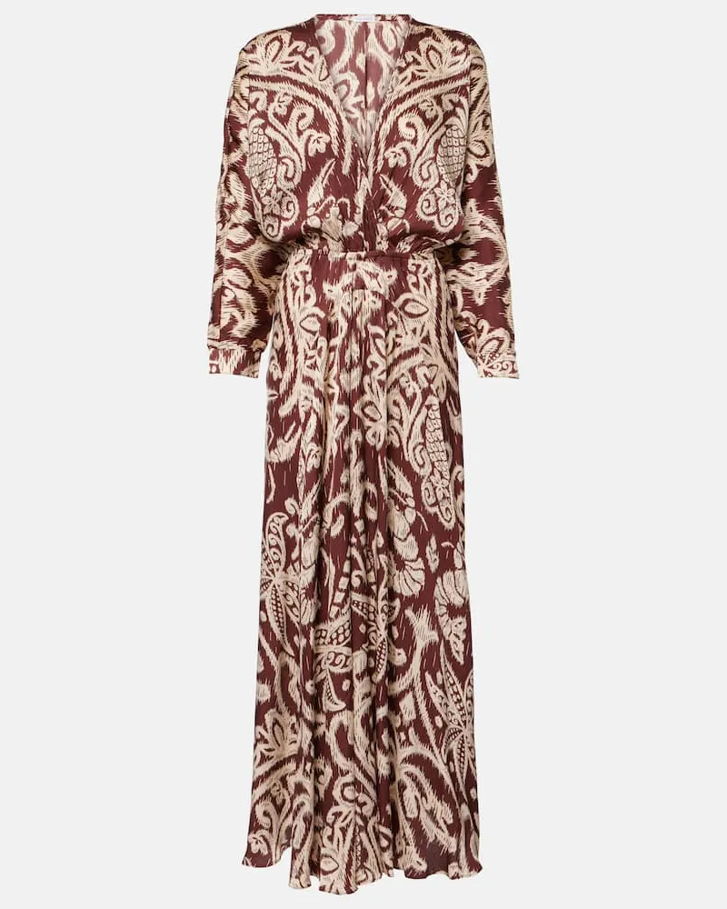 Poupette St Barth Bedrucktes Maxikleid Ilona Braun