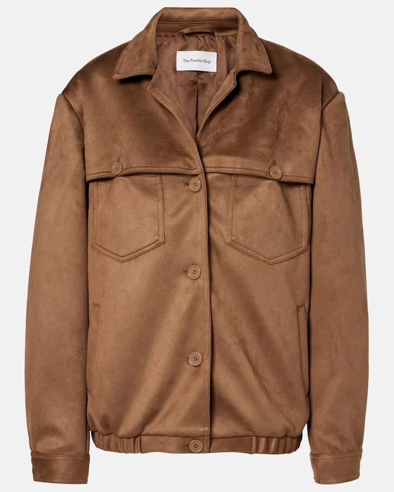 FRANKIE Shop Jacke Hester aus Velourslederimitat Braun
