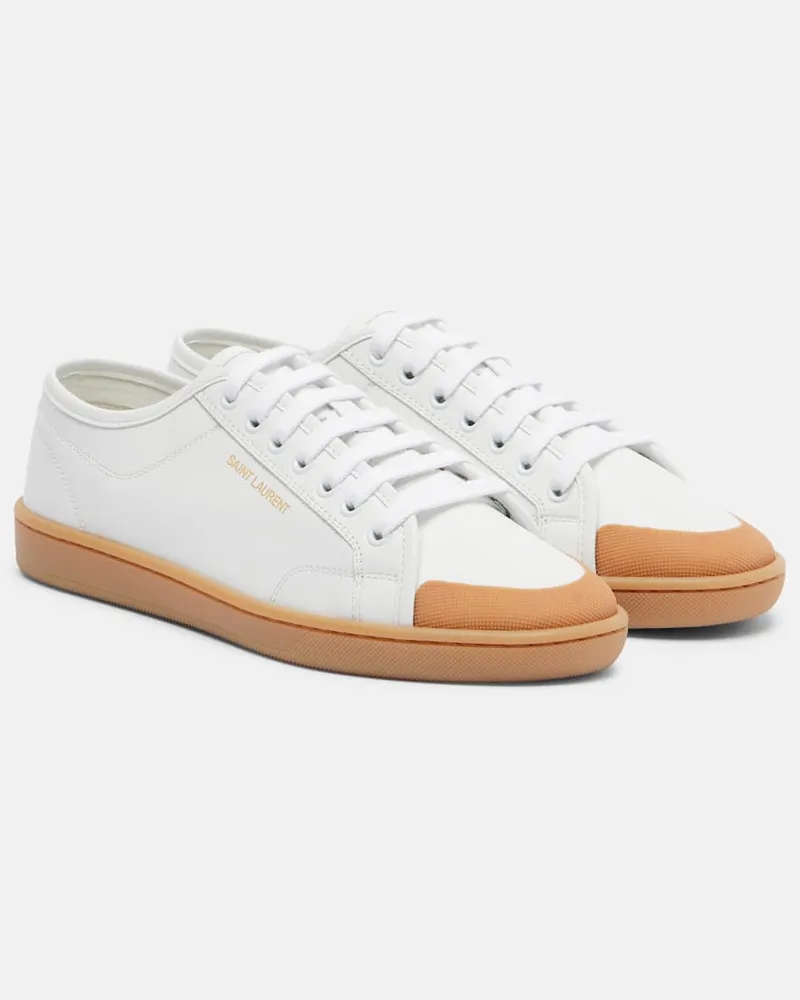 Saint Laurent Sneakers Gym aus Leder Weiß